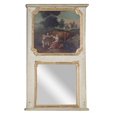 Appraisal: Louis XV Style Painted and Gilt Decorated Trumeau Estimate -