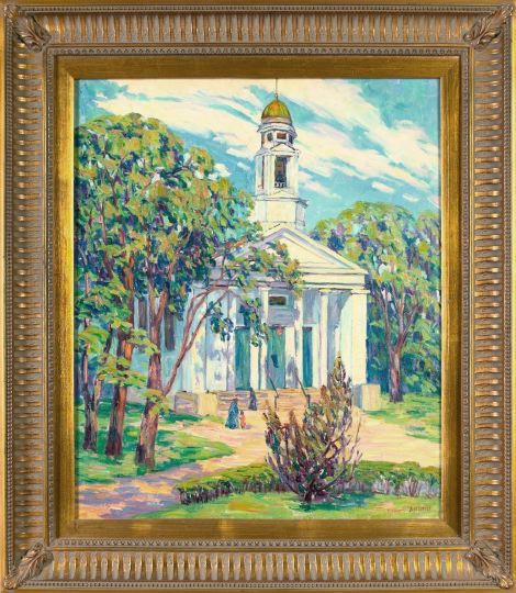 Appraisal: Nan Jane Sheets American - A New England Church oil