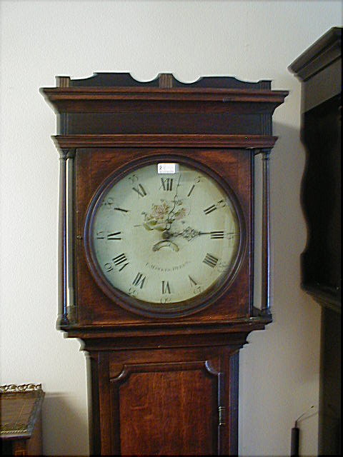 Appraisal: A thC cross banded oak and mahogany long case clock