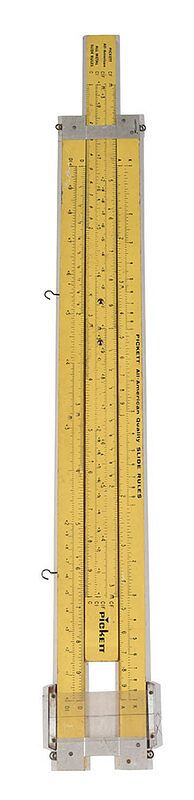 Appraisal: Large Pickett Slide Rule Trade Sign th century yellow and