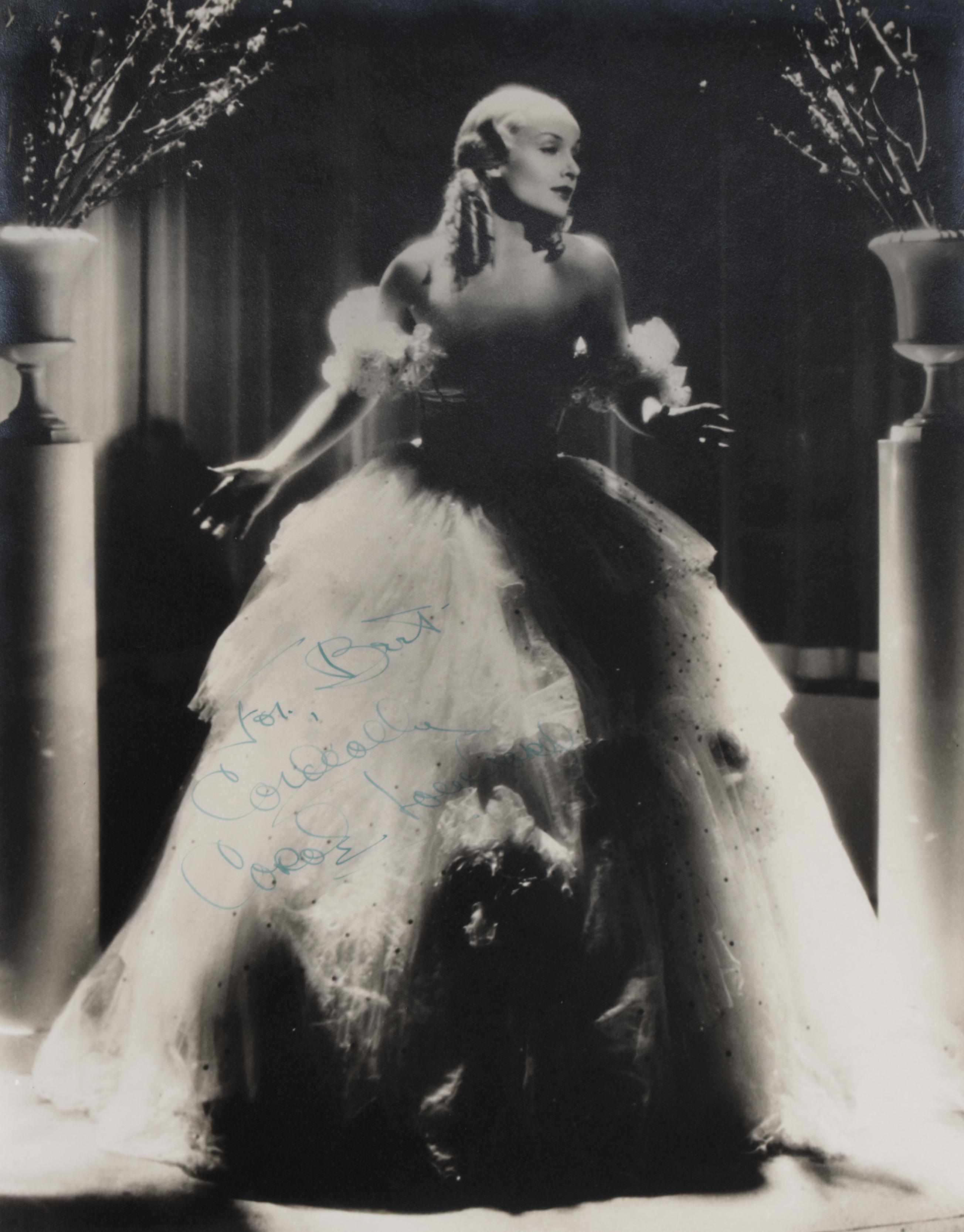 Appraisal: LOMBARD CAROLE - Photograph Signed and Inscribed ''Carole Lombard'' by