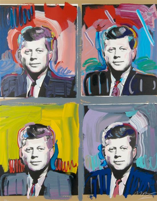 Appraisal: Peter Max German American b JFK - Four President