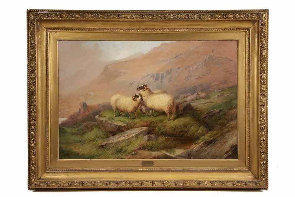 Appraisal: OOC - Highland Sheep by William Perring Hollyer British -