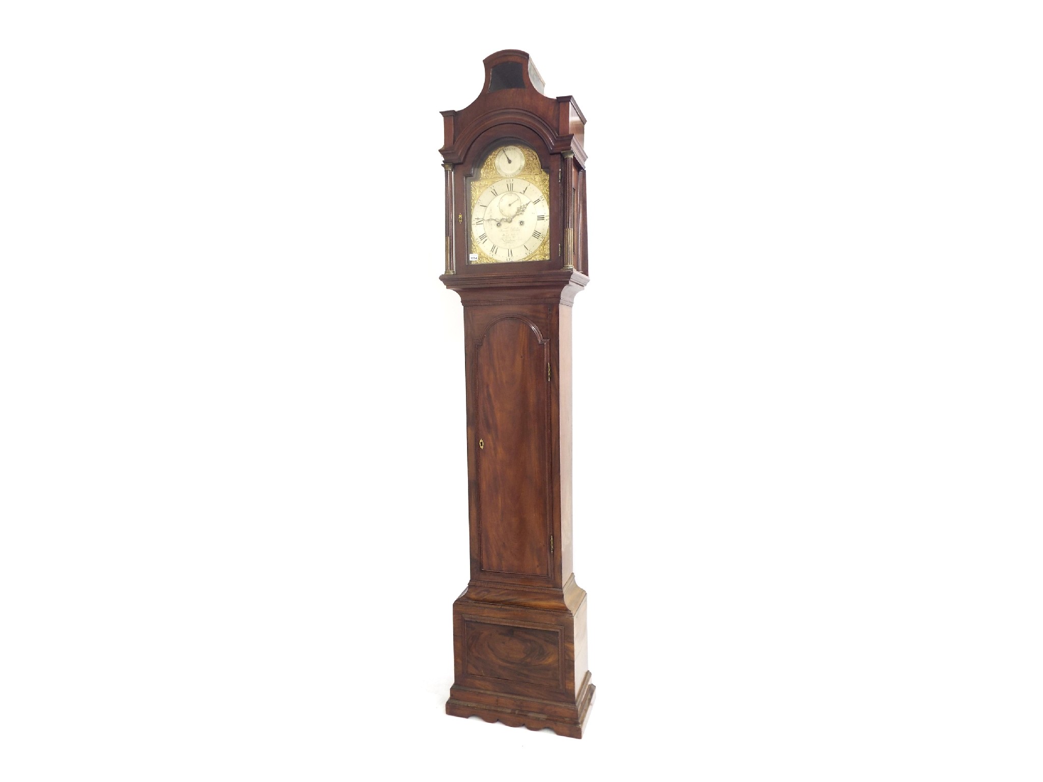 Appraisal: Good mahogany eight day longcase clock with quality five pillar