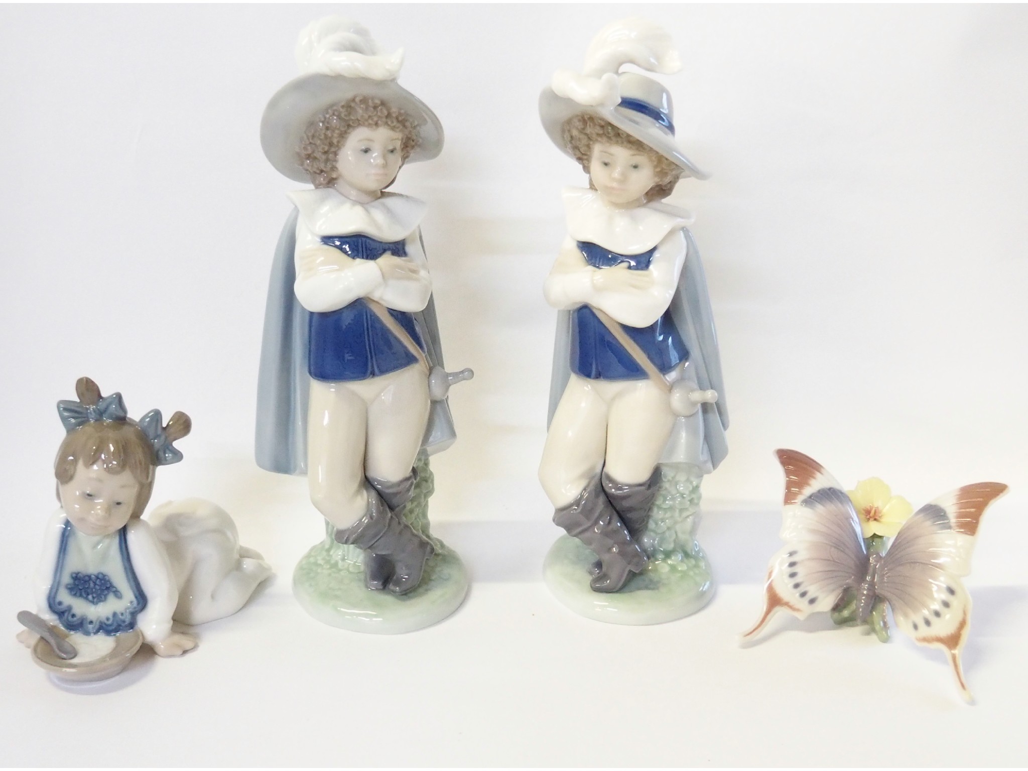 Appraisal: A Lladro figure of a butterfly a Nao figure of