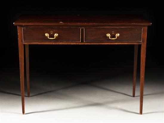 Appraisal: Federal style mahogany two-drawer server late th century in H