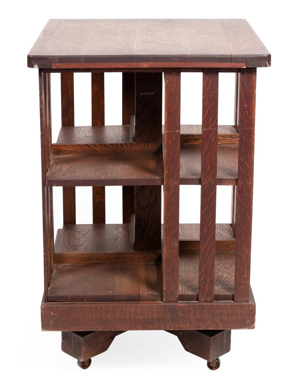 Appraisal: REVOLVING BOOKCASE EARLY TH CENTURY HEIGHT WIDTH REVOLVING BOOKCASE Early