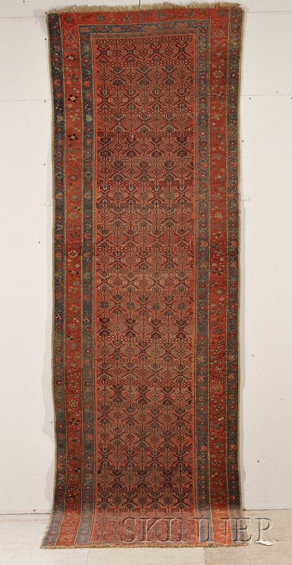 Appraisal: Northwest Persian Long Rug early th century outer guard stripe