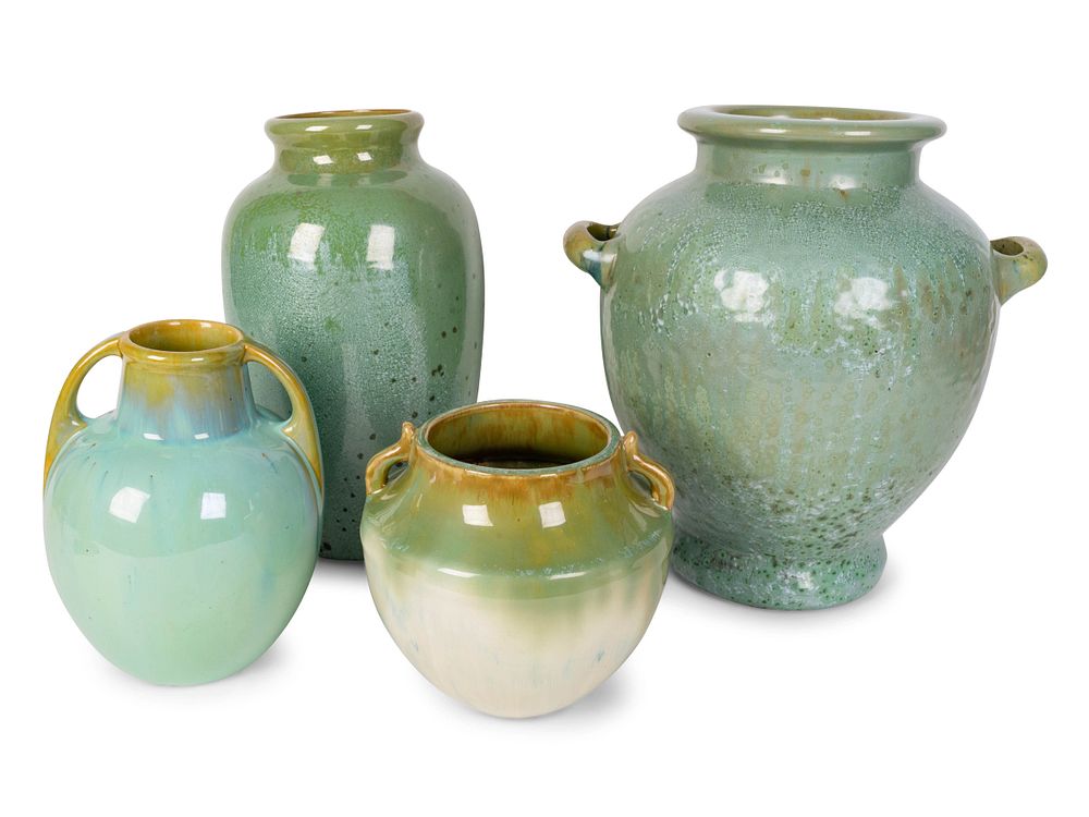 Appraisal: Four Fulper Art Pottery Vases Height of tallest inches Four