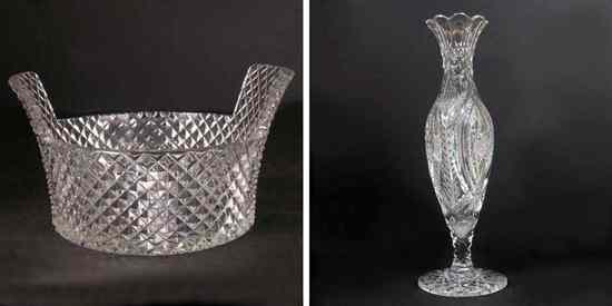 Appraisal: Two American Brilliant Period Cut Glass Articles One circa of