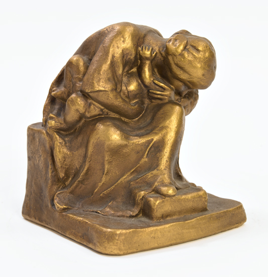 Appraisal: META VAUX WARRICK FULLER - Sorrow Plaster bookend painted gold