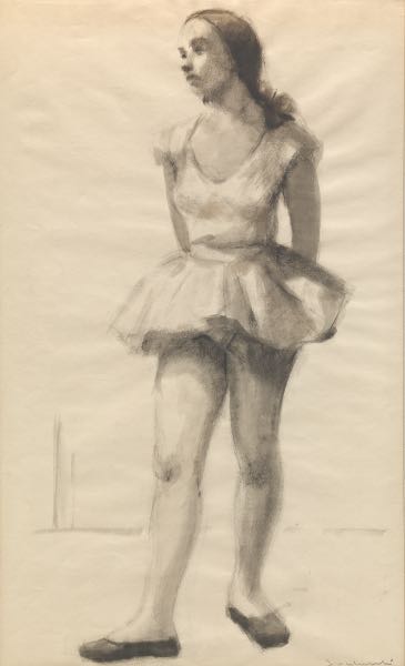 Appraisal: JOSEPH JANKOWSKI AMERICAN B x Dancer Conte crayon and ink