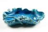 Appraisal: LEAF TRAY - Turquoise glazed shallow lotus leaf form tray