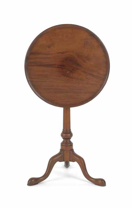 Appraisal: Philadelphia Queen Anne mahogany candlestand ca with a suppressed ball