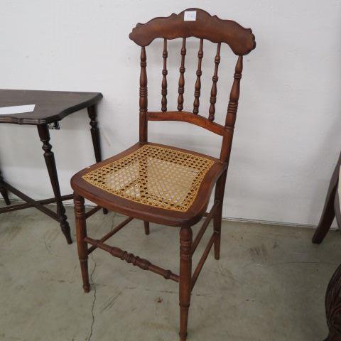 Appraisal: Antique Side Chair cane seat spindale back