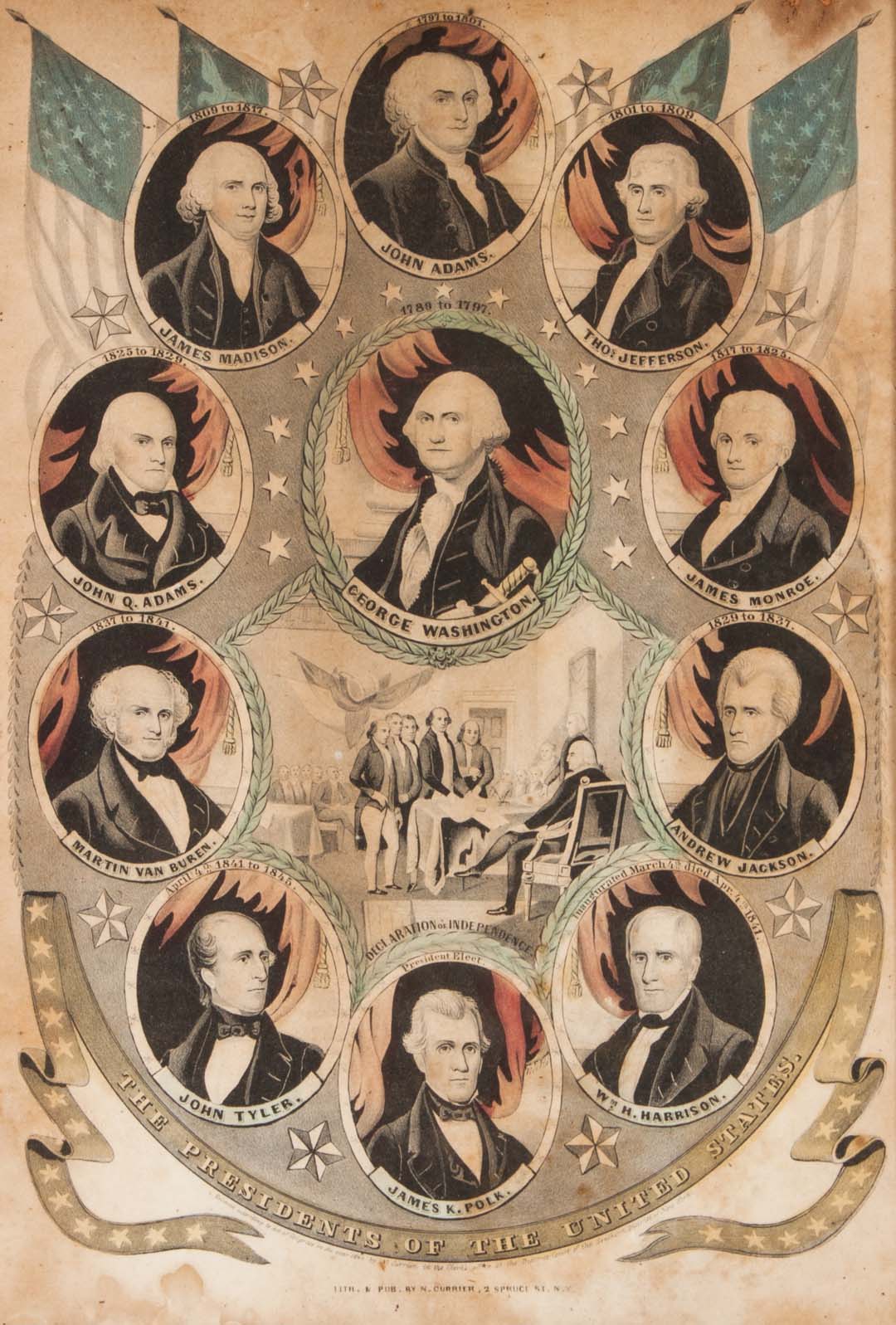 Appraisal: Americana Print The Presidents of the United States NY N