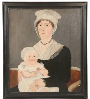 Appraisal: ATTRIBUTED TO AMMI PHILLIPS NY CT - Portrait of a