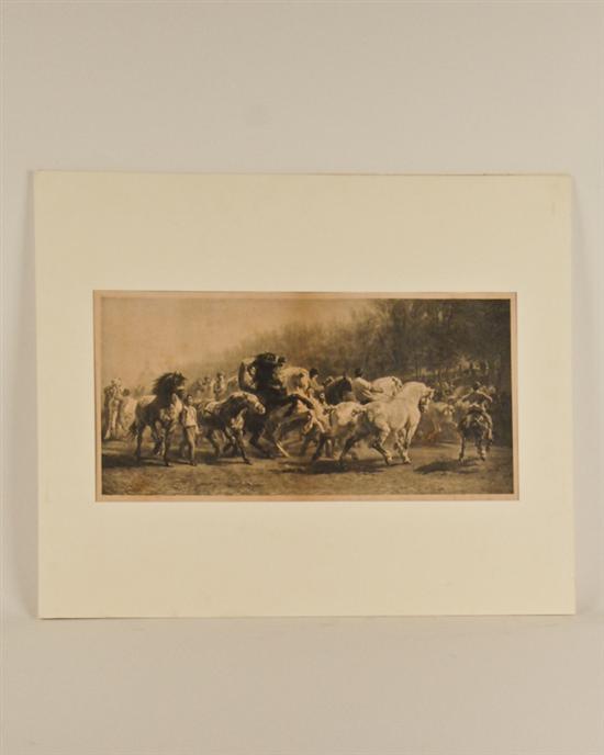 Appraisal: Rosa Bonheur - French The Horse Fair an engraving on