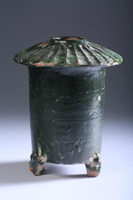 Appraisal: CHINESE GREEN GLAZED POTTERY GRANARY Eastern Han dynasty - A