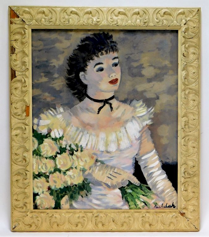 Appraisal: Huldah Cherry Jeffe Impressionist Portait Painting United States - Impressionist