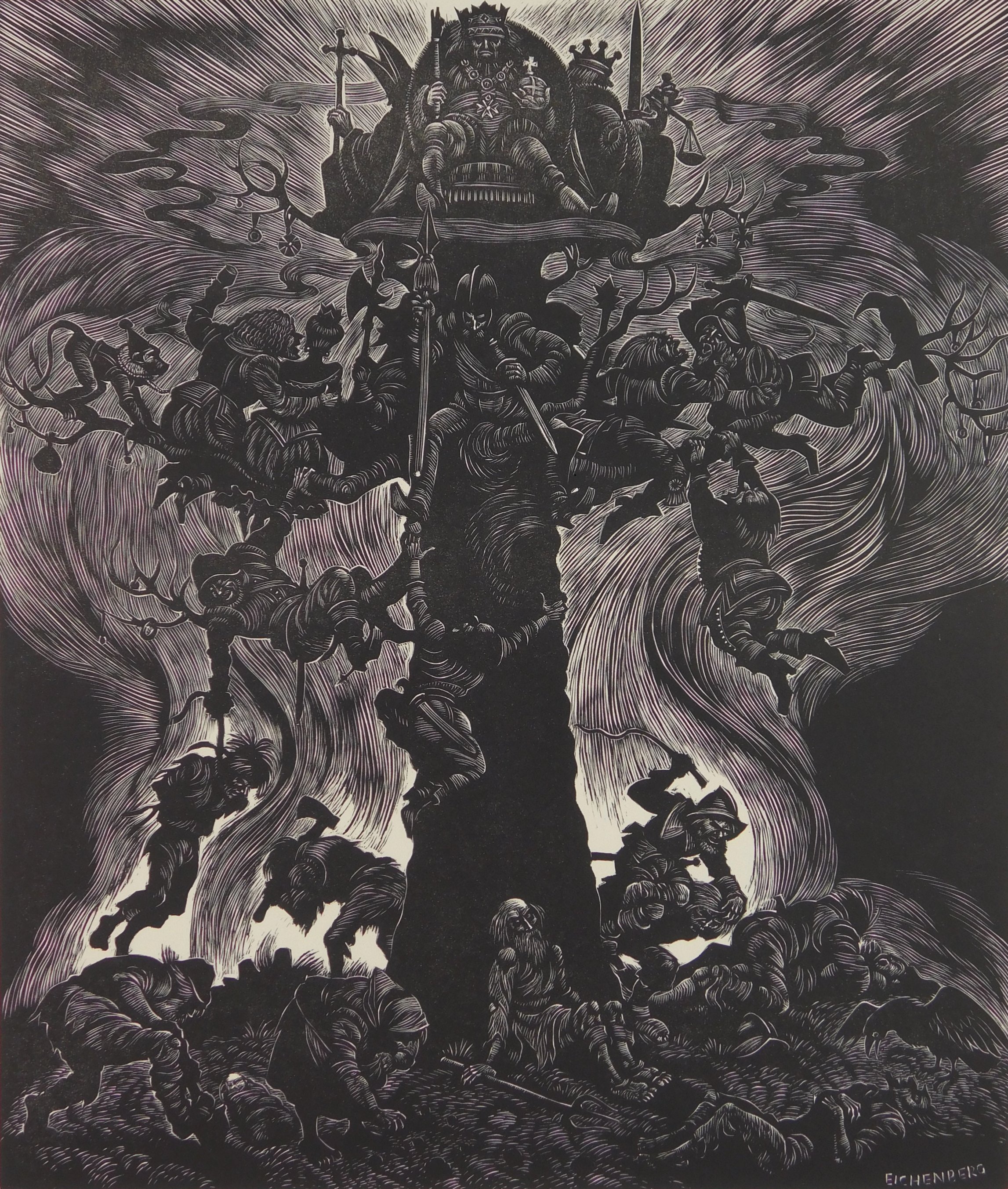 Appraisal: Fritz Eichenberg - ''The Tree of Earthly Trouble''- wood engraving