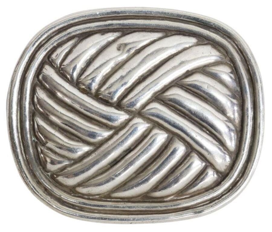 Appraisal: Modernist silver Petate brooch William Spratling American active in Mexico