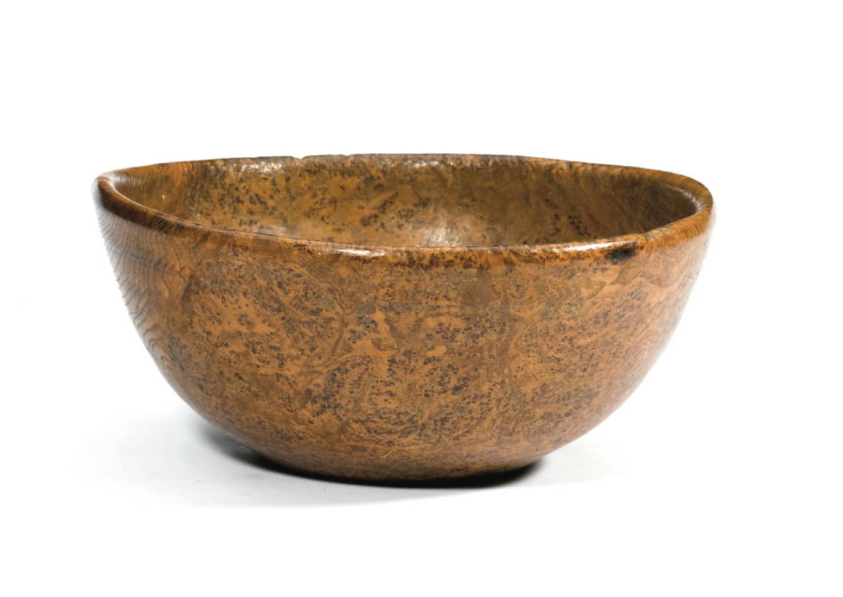 Appraisal: EARLY AMERICAN BURLED ASH BOWL Height inches diameter inches