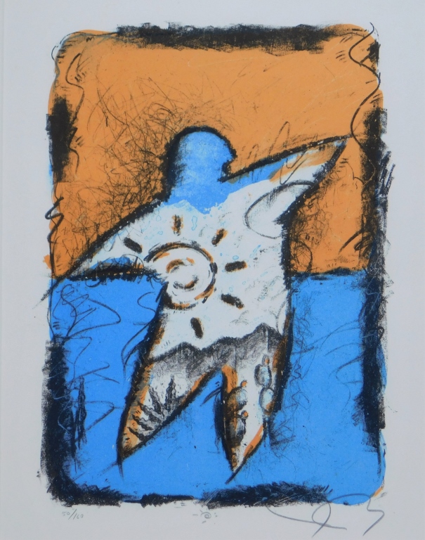 Appraisal: MODERN ABSTRACT FIGURE LITHOGRAPH United States th CenturyDepicts a star