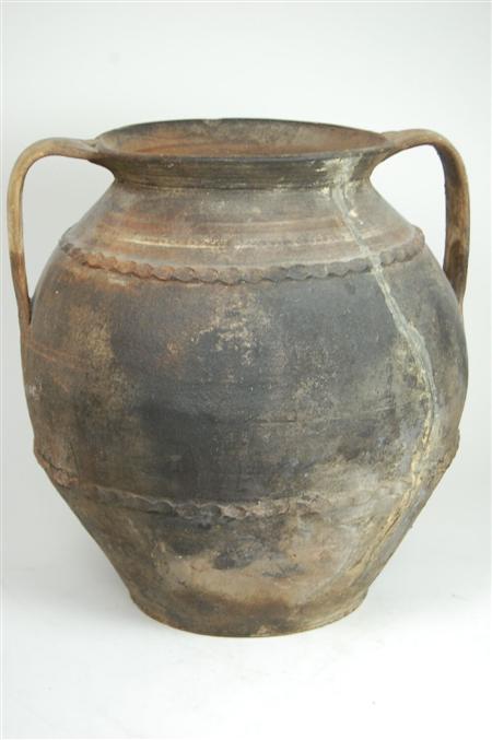 Appraisal: CONTINENTAL TERRACOTTA URN TH CENTURY of Roman style the ovoid