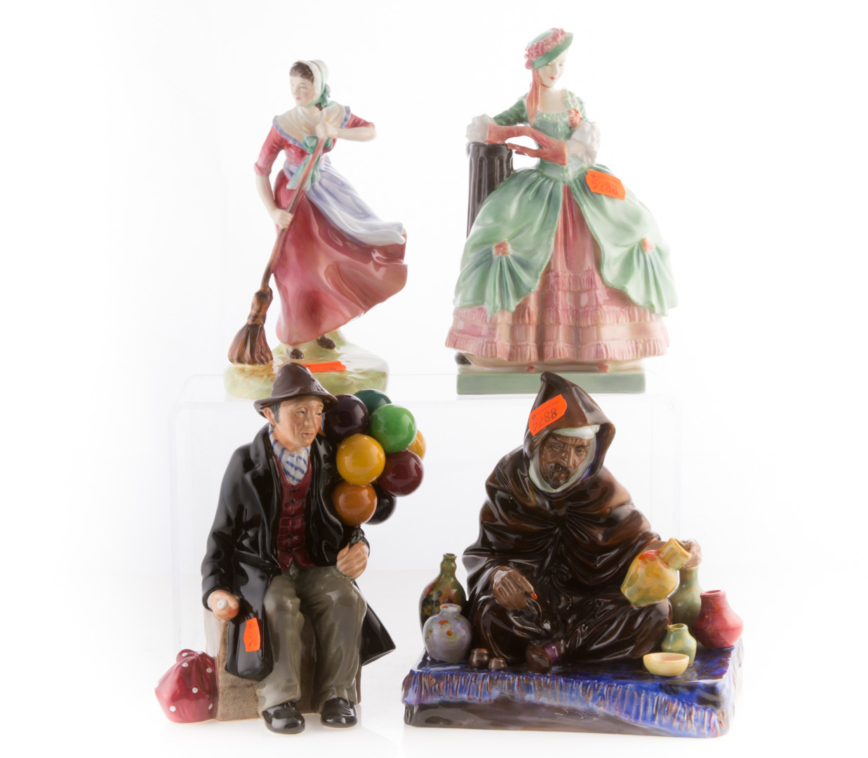 Appraisal: Four Royal Doulton china figures including Autumn Kate Hardcastle The