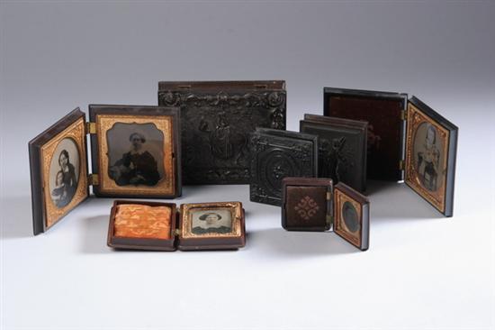 Appraisal: SEVEN PORTRAIT DAGUERREOTYPES AND AMBROTYPES th century Depicting men women