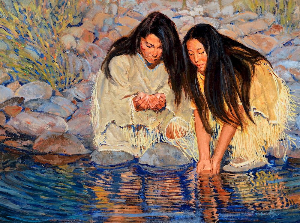 Appraisal: Charles Schridde b Indian Maidens at the Well Exclusive on