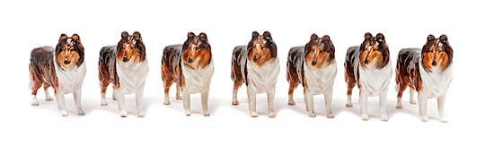 Appraisal: A Group of Seven Royal Doulton Porcelain Collies Width inches