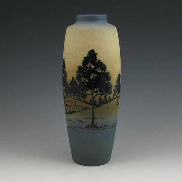 Appraisal: Brush McCoy Jetwood Type scenic vase with a a wooded