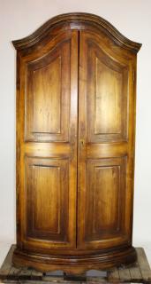 Appraisal: French Provincial curved front corner cabinet French Provincial curved front