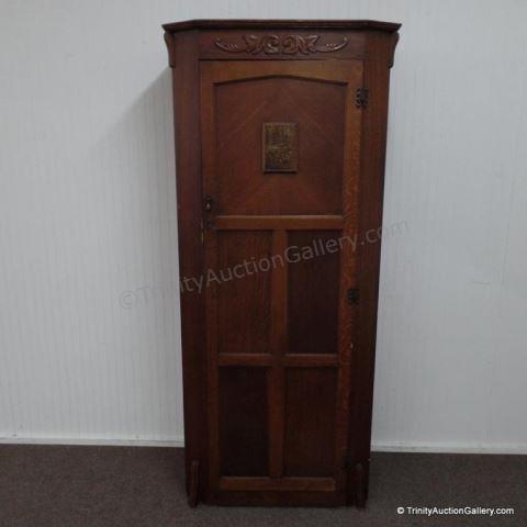 Appraisal: Vintage English Oak Single Door Armoire This is a vintage