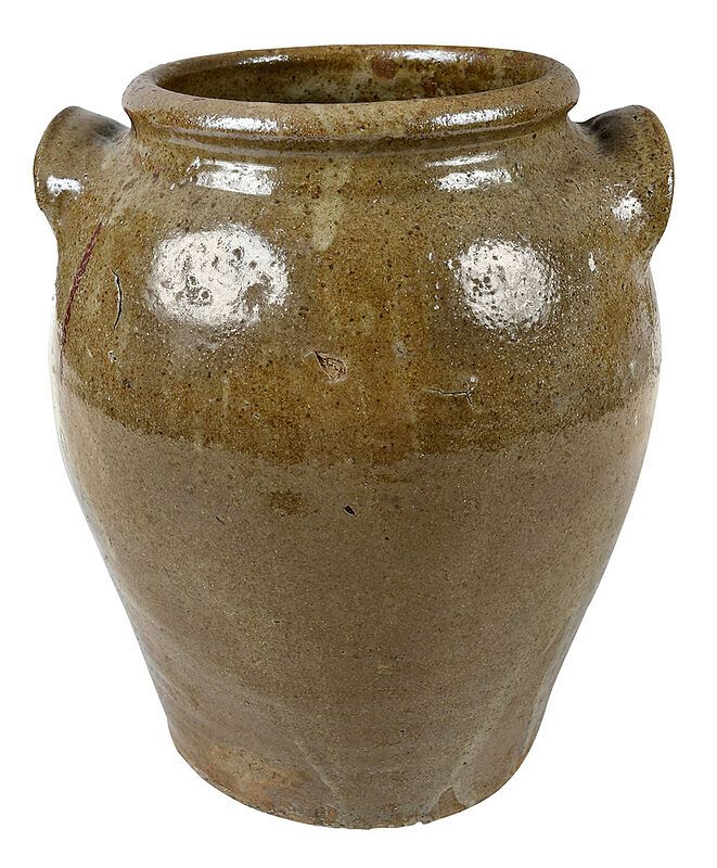 Appraisal: Lewis Miles Attributed Stoneware Jar Stoney Bluff Manufactory Horse Creek