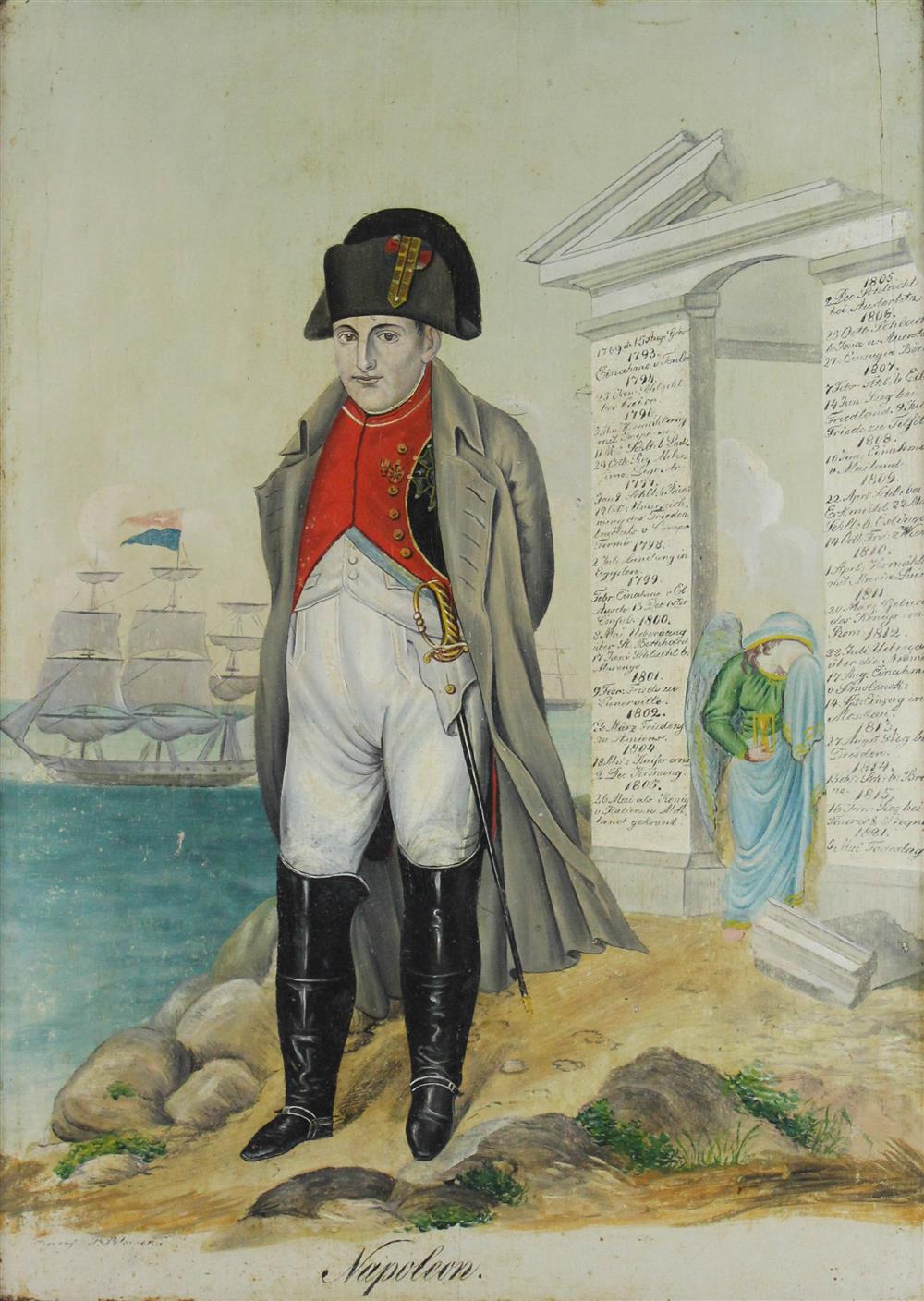 Appraisal: GREGORY P PETERSON C NAPOLEON Oil on board x in