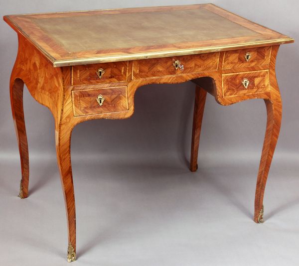 Appraisal: th Century French Louis XVI parquetry and ormolu writing desk