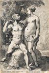 Appraisal: JAN SAENREDAM after Goltzius Three Paired Gods and Goddesses Set