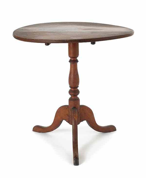 Appraisal: New England cherry tea table early th c h w