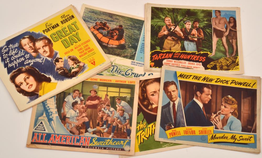 Appraisal: A COLLECTION OF LOBBY CARDS INCLUDING 'MURDER MY SWEET' 'TARZAN