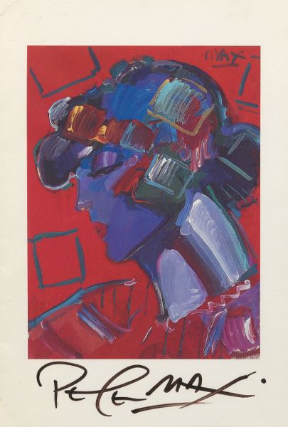 Appraisal: PETER MAX GERMAN AMERICAN B x image card Crimson Lady