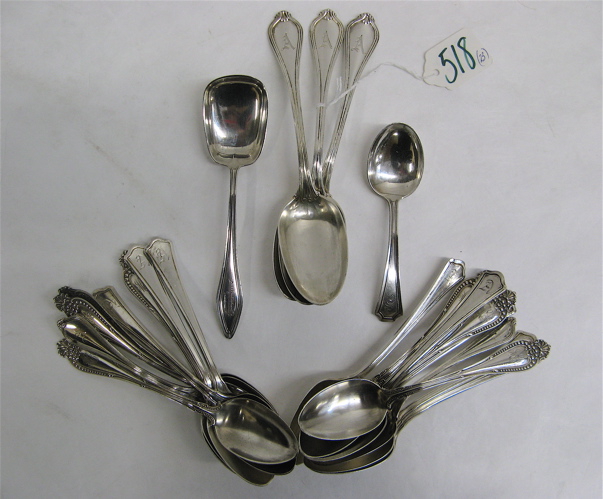 Appraisal: COLLECTION AMERICAN STERLING SILVER SPOONS pieces Towle soup spoons in