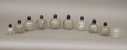 Appraisal: Group of Ten Glass Scent Bottles