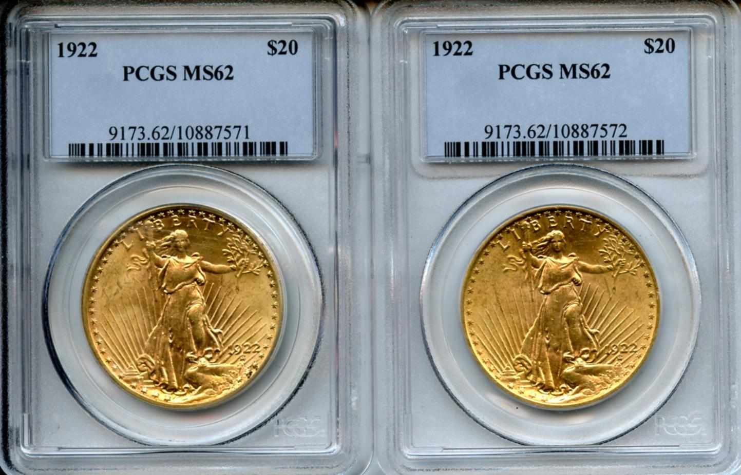 Appraisal: MS PCGS Both are fully lustrous with lightly marked surfaces