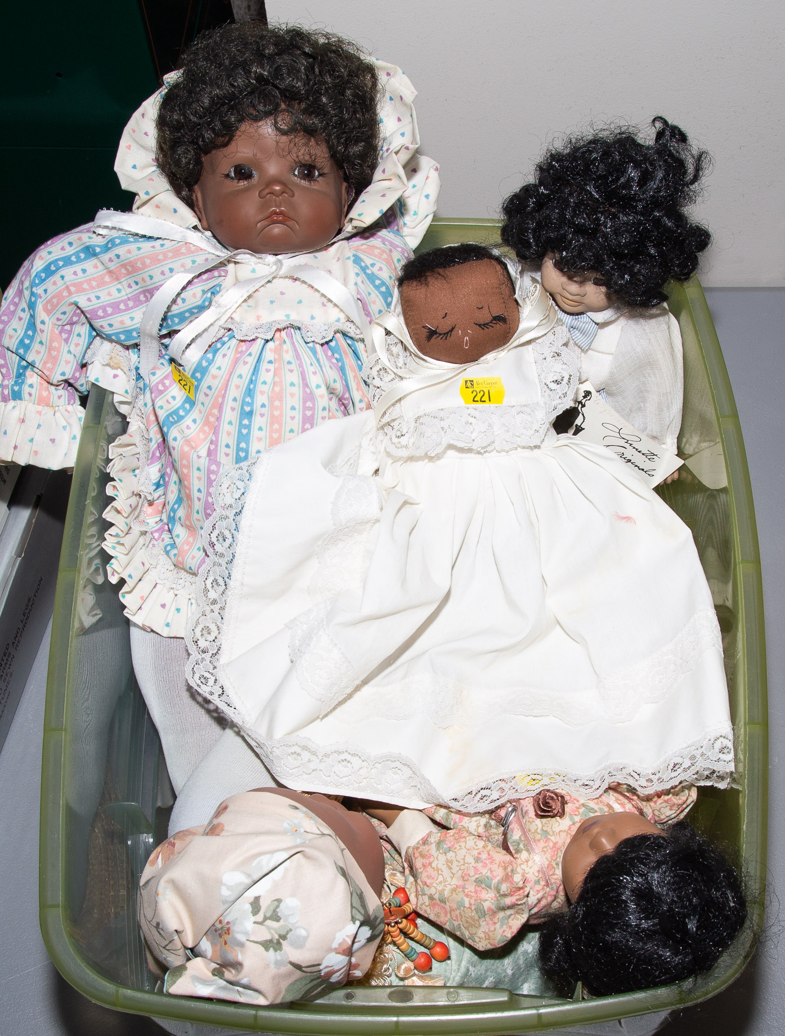 Appraisal: SIX AFRICAN AMERICAN COLLECTOR DOLLS Includes limited edition bisque and