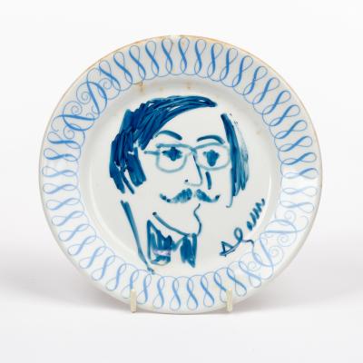 Appraisal: A plate decorated a portrait of Sir Roy Strong by