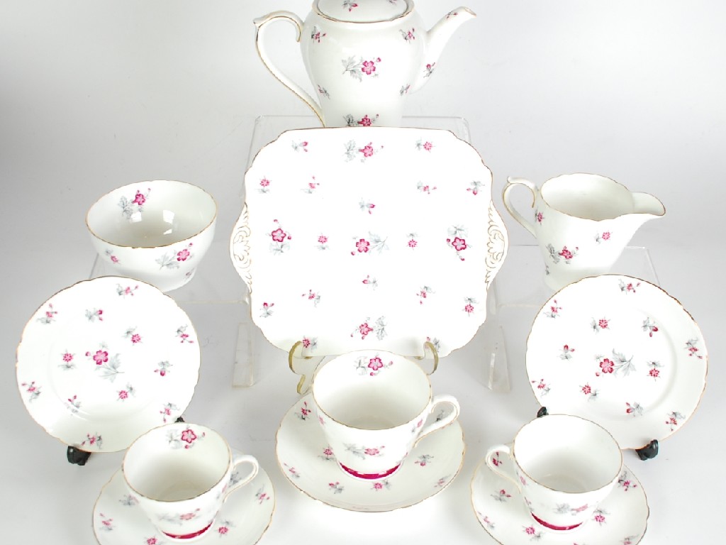 Appraisal: TWENTY TWO PIECE SHELLEY 'CHARM' PATTERN CHINA TEA SET FOR