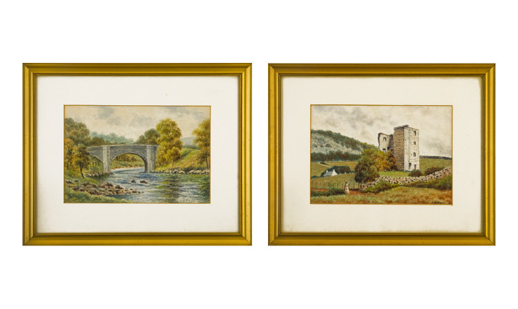 Appraisal: Pair of Watercolours by inches signed J Milligan